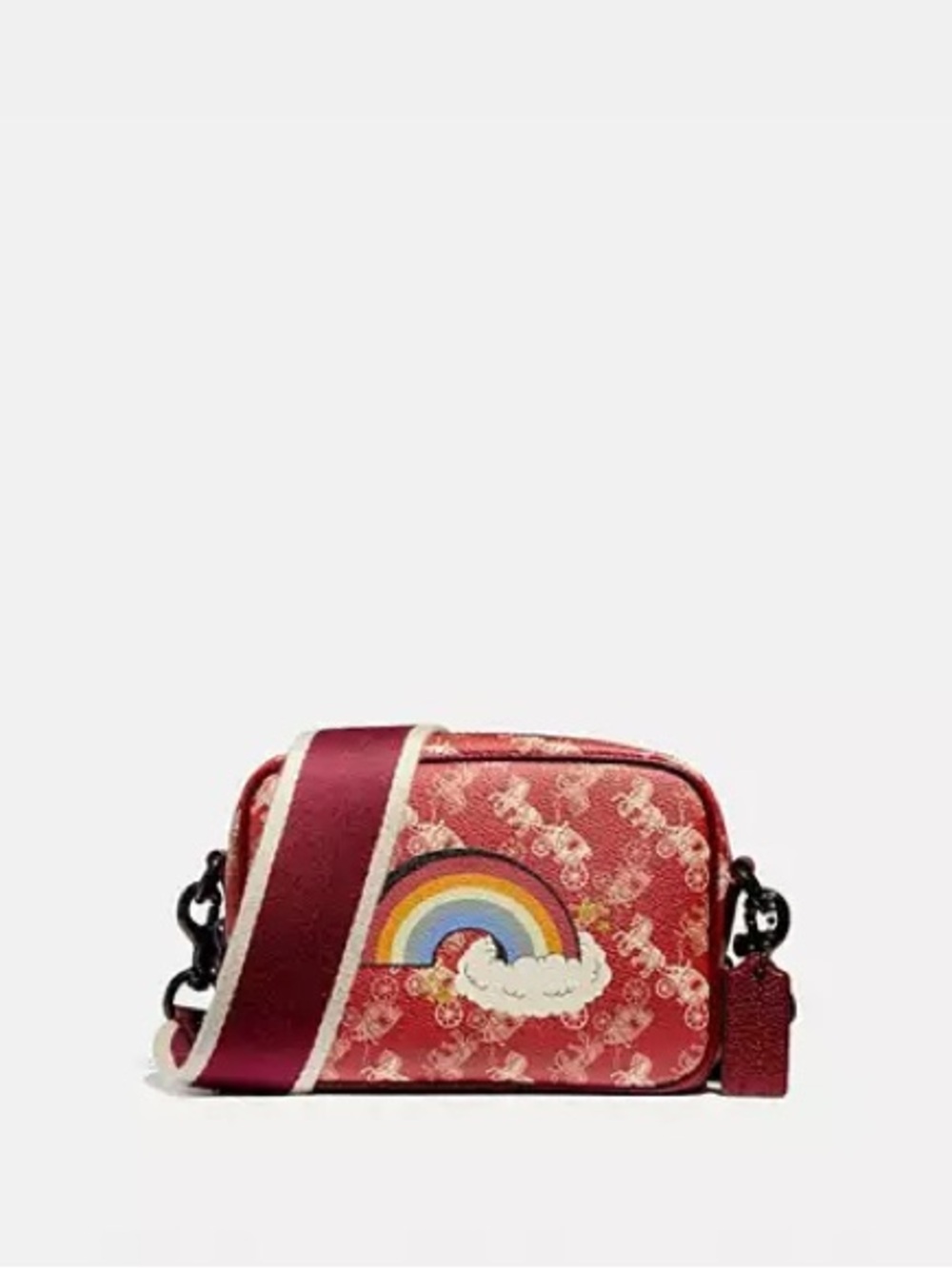 Coach Camera Bag 16 With Horse And Carriage Print And Rainbow
